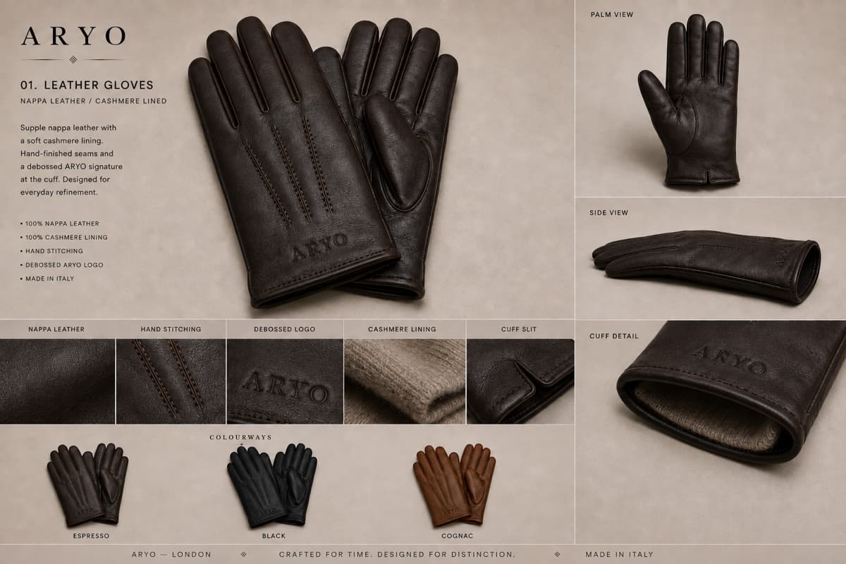 Nappa Leather Gloves in Espresso